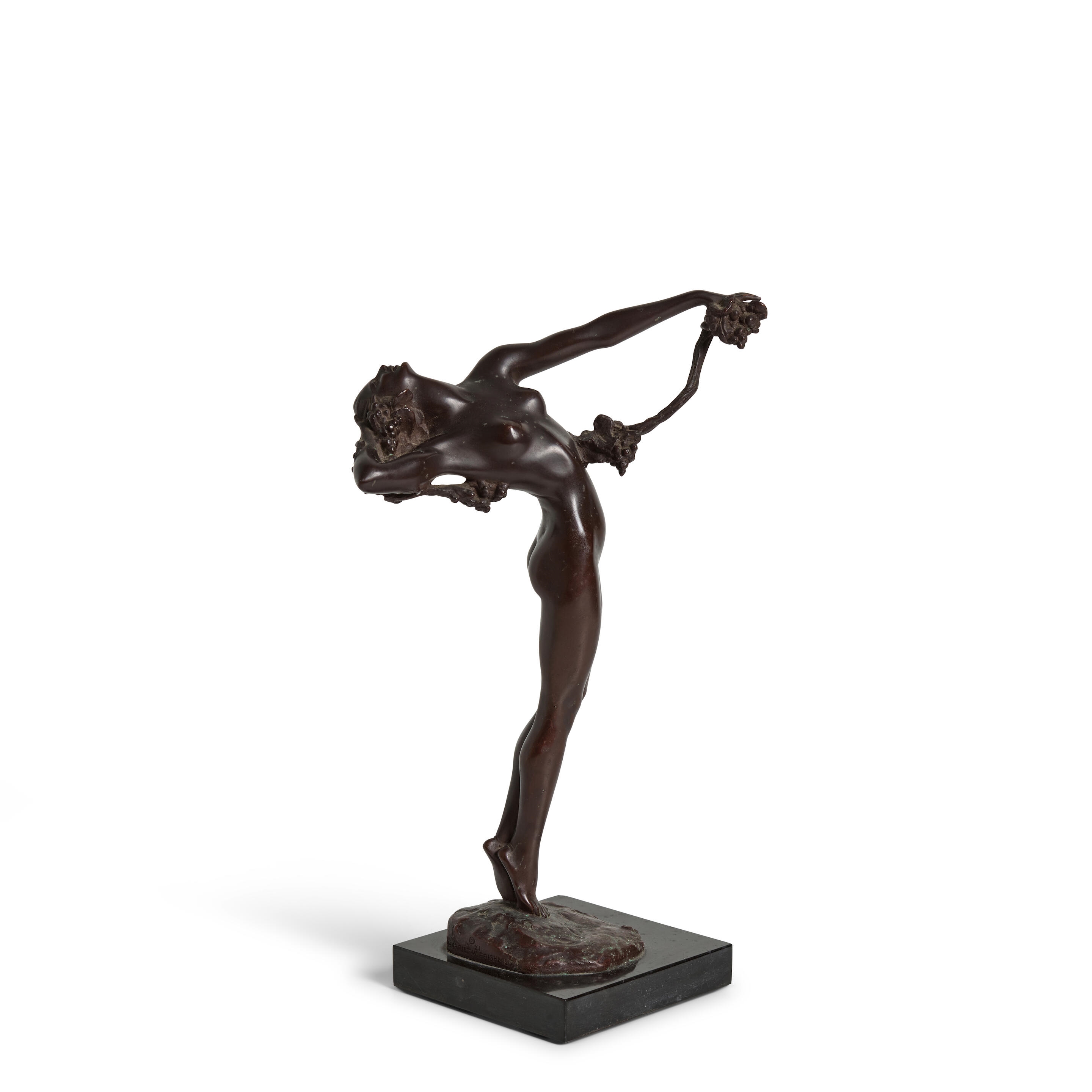 Artwork by Harriet Whitney Frishmuth, The Vine, Made of bronze with brown patina