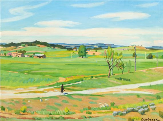 Woman walking in the countryside