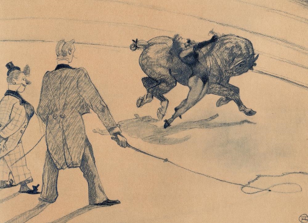 Artwork by Henri de Toulouse-Lautrec, Horse Acrobatics (Voltige, Made of Color Lithograph On Wove Paper