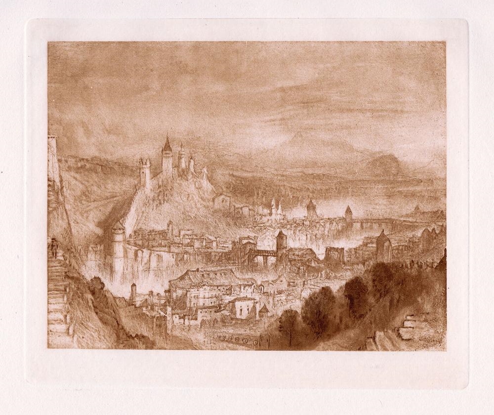 Artwork by Joseph Mallord William Turner, Lucerne, Made of Antique Engraving On Wove Paper