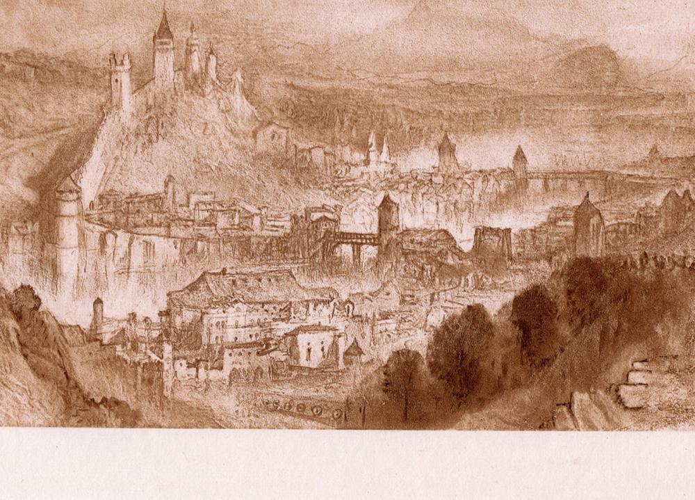 Artwork by Joseph Mallord William Turner, Lucerne, Made of Antique Engraving On Wove Paper