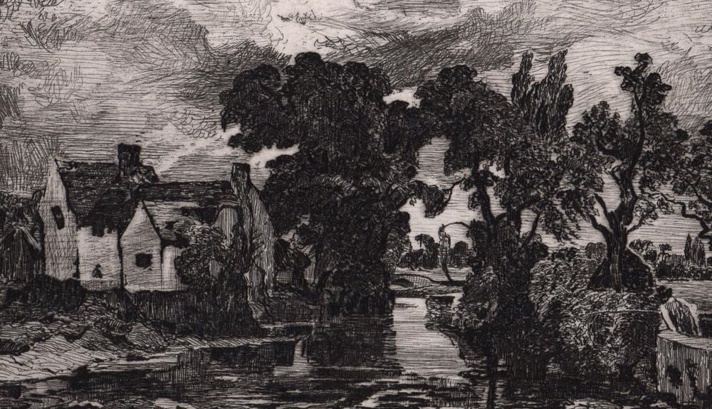 Artwork by John Constable, Willy Lott's House, Made of Etcing On Thick Laid Paper