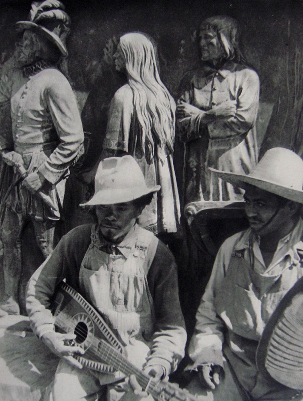 Artwork by Henri Cartier-Bresson, Mexico (Musicians, Made of Photogravure