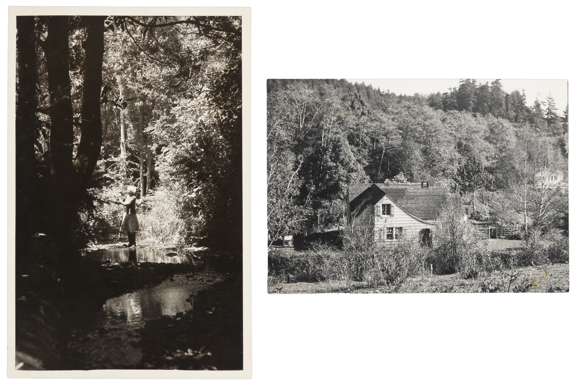 Artwork by Laura Adams Armer, Two photographs inscribed to Mrs. Kilburn, Made of Gelatin Silver Prints