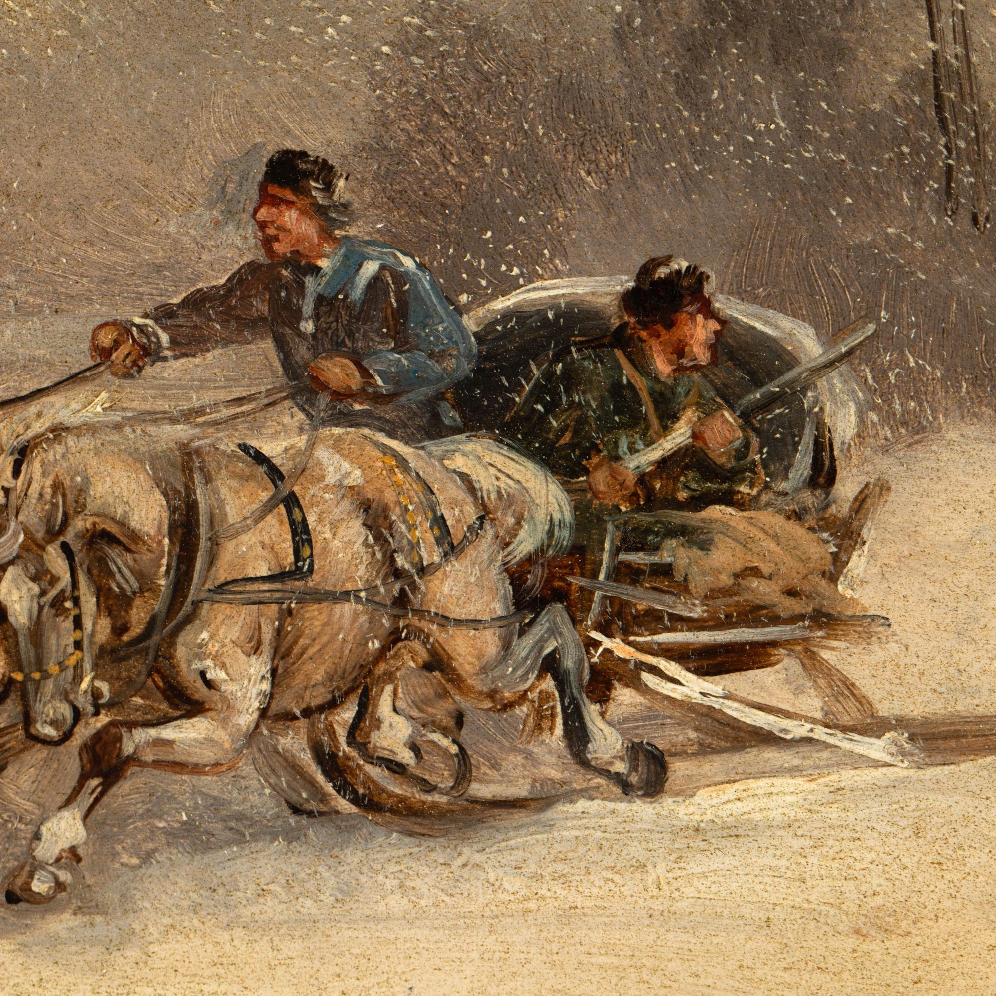 Jwan Petowitsch Orloff | Horse-drawn sleighs in winter (19th Century ...