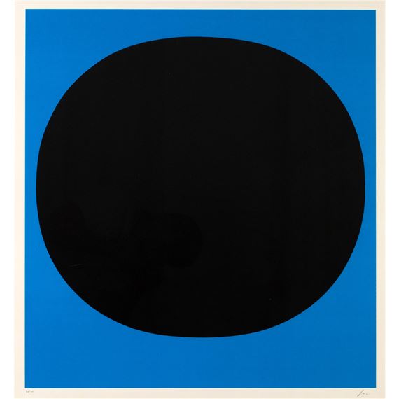 Rupprecht Geiger | Black round on blue | MutualArt