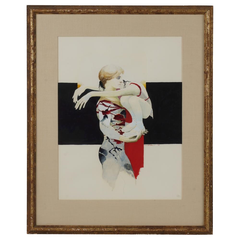 Artwork by Morris Broderson, Dancers, Made of Watercolor