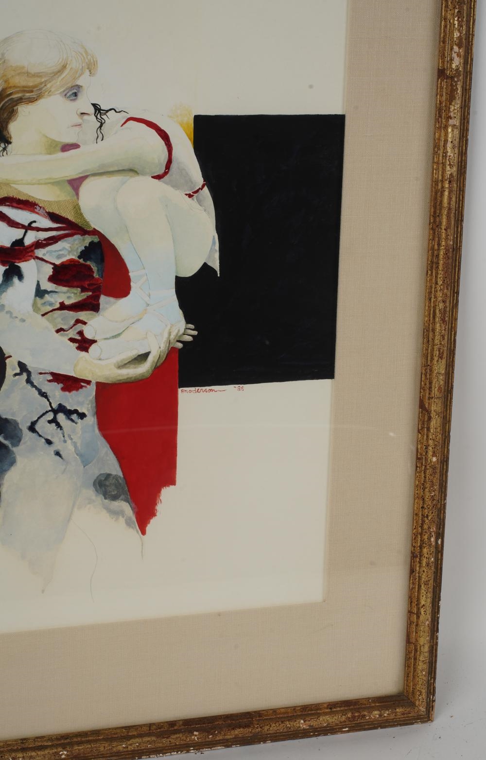 Artwork by Morris Broderson, Dancers, Made of Watercolor