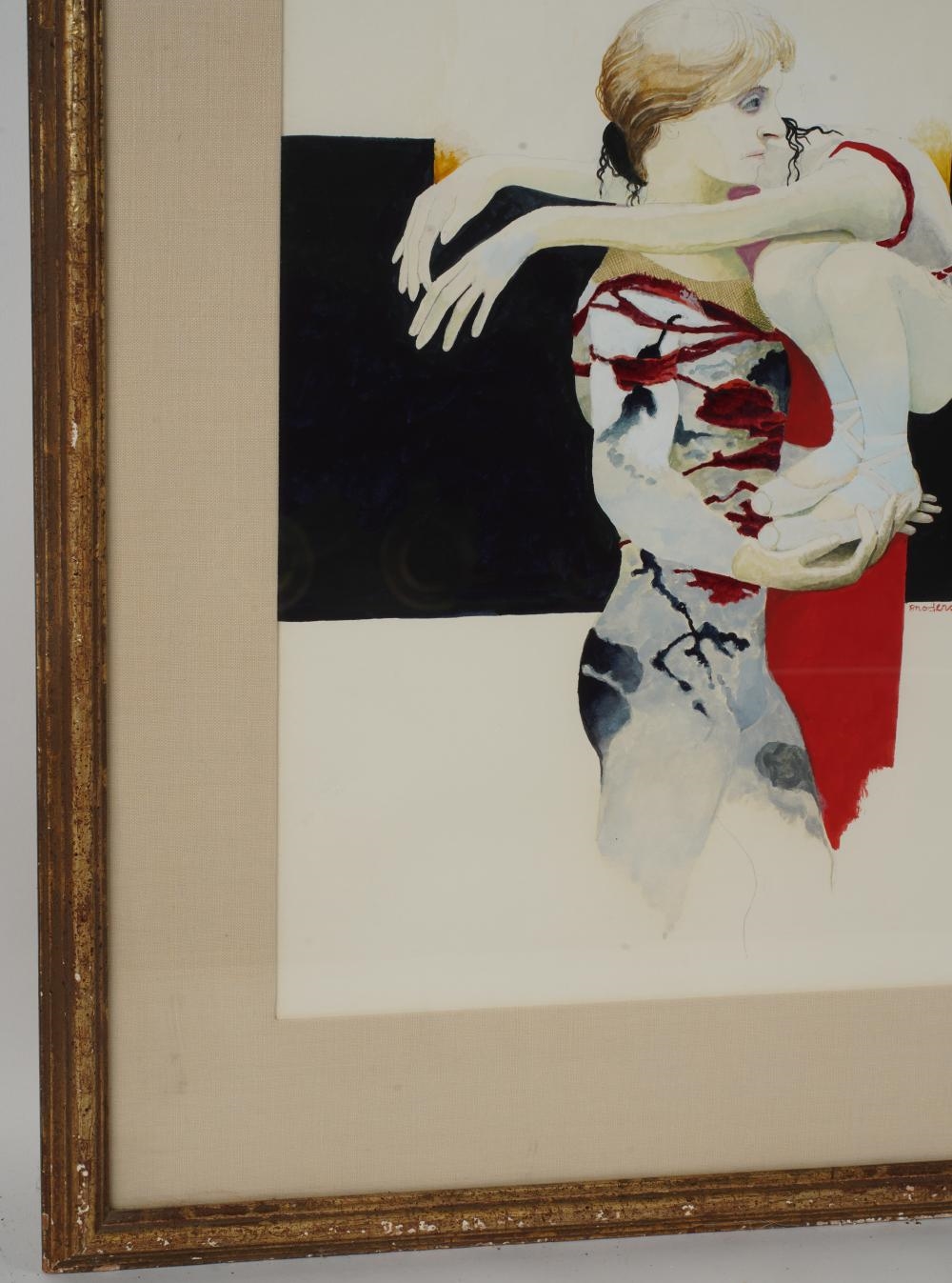 Artwork by Morris Broderson, Dancers, Made of Watercolor