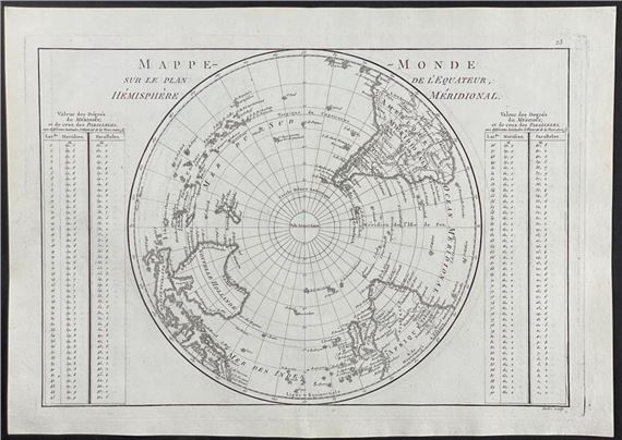 Rigobert Bonne | Map of the Northern Hemisphere (1787 - 1788) | MutualArt