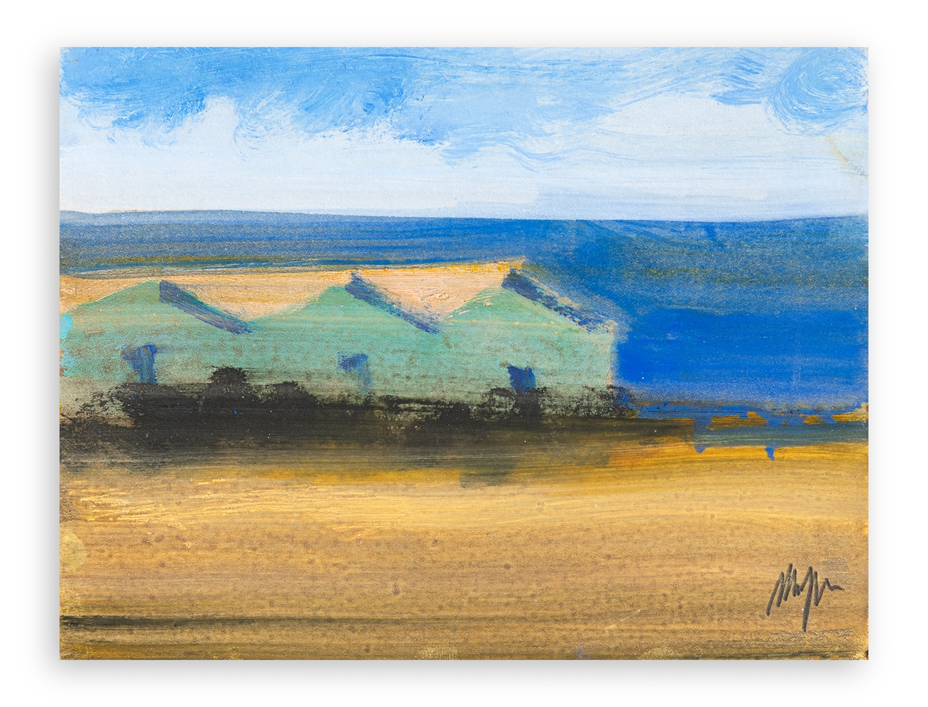 Artwork by Salvatore Magazzini, Cabine, Made of oil on cardboard