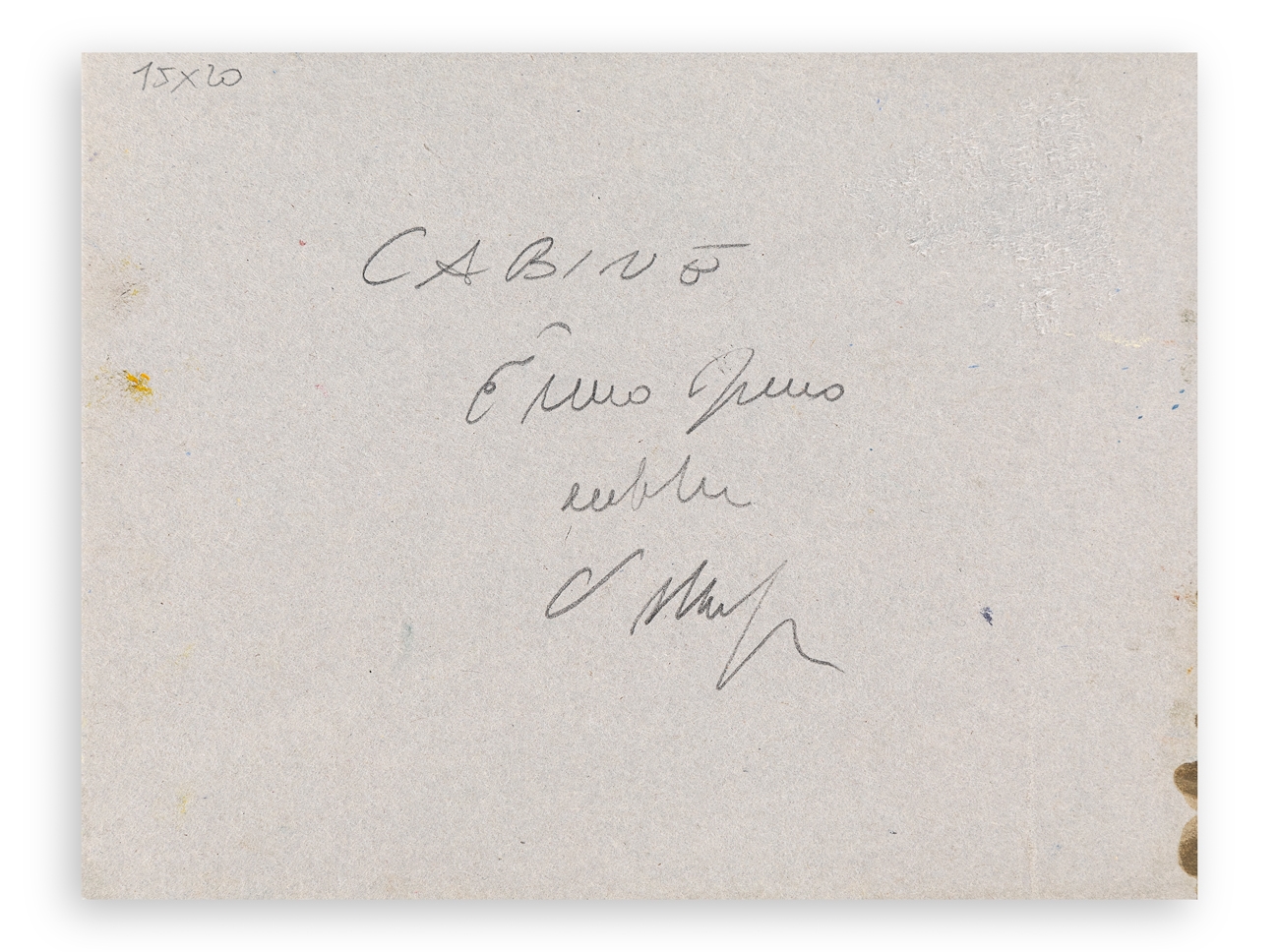 Artwork by Salvatore Magazzini, Cabine, Made of oil on cardboard