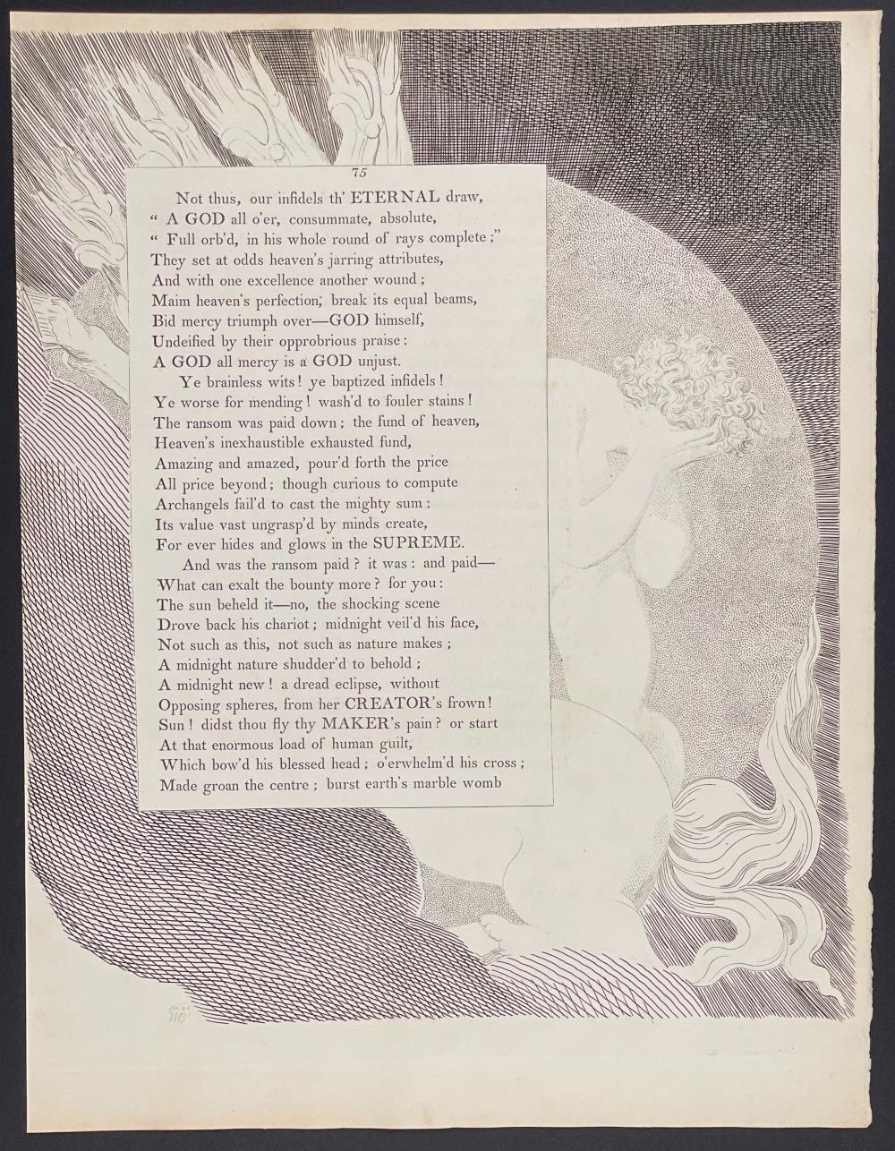 William Blake | Not thus, our infidels th' Eternal draw (1797) | MutualArt