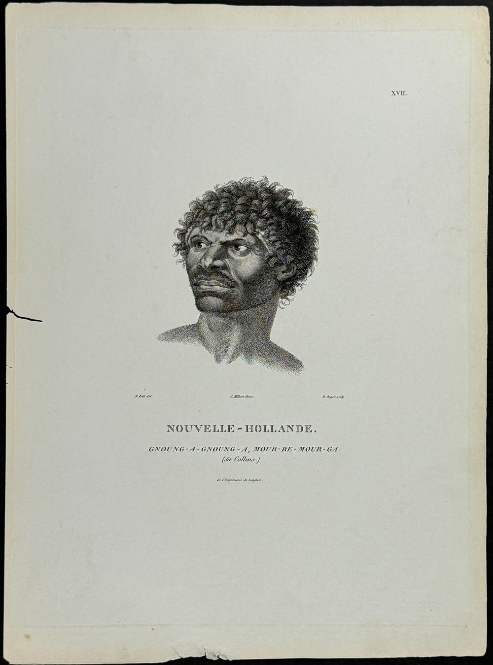 Artwork by François Péron, Portrait of Gnung-a Gnung-a, Made of Engraving