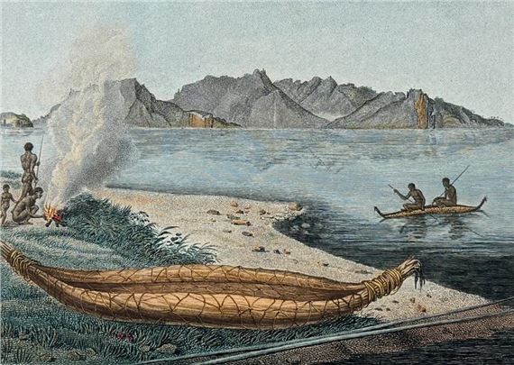 View of Australia or New Holland (Terre de Diemen, Navigation by François Péron, 1807-1816