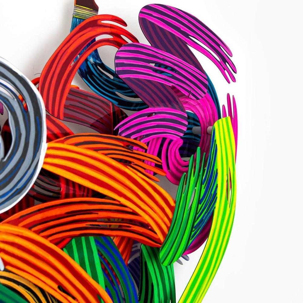 Artwork by Patricia Govezensky, Colors of Love, Made of Original Painting On Cutout Steel