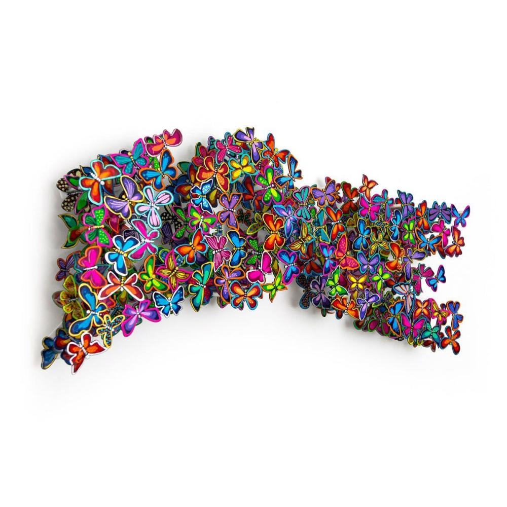 Artwork by Patricia Govezensky, L O V E, Made of Original Painting On Cutout Steel