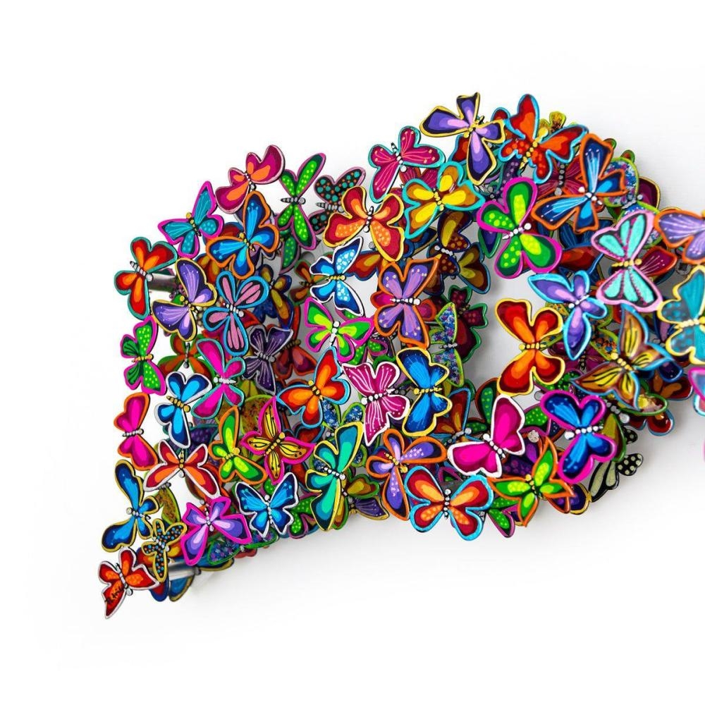 Artwork by Patricia Govezensky, L O V E, Made of Original Painting On Cutout Steel