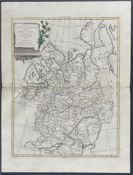 Map of Russia in Europe by Antonio Zatta, 1775-1785