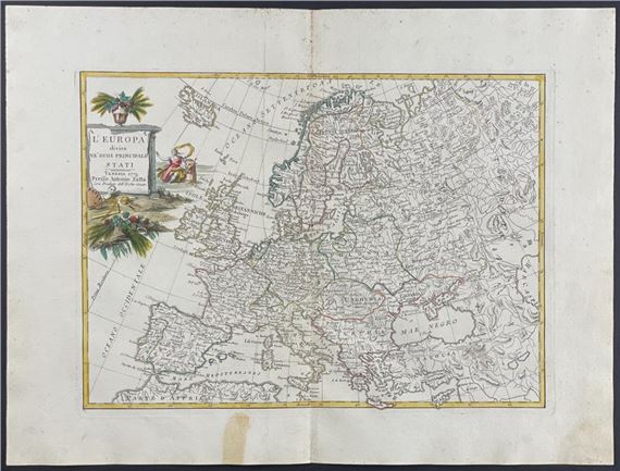 Map of Europe by Antonio Zatta, 1775-1785