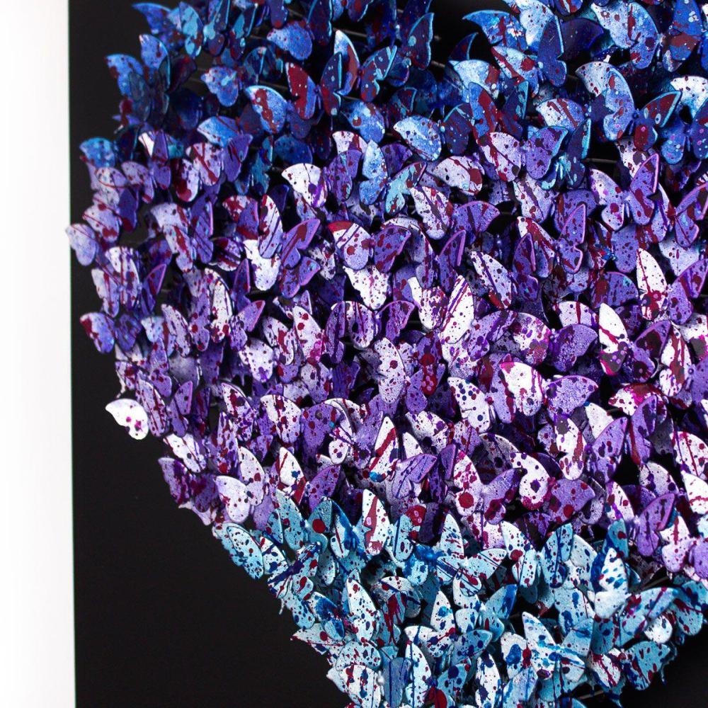 Artwork by Patricia Govezensky, Heart, Made of Original 3D Metal Art On Wood