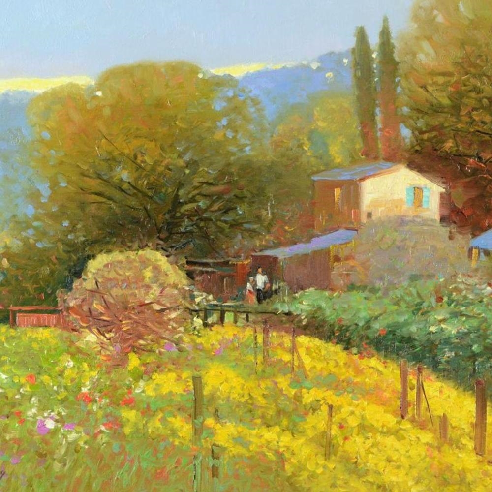 Artwork by Ming Feng, Daisy Garden, Made of Oil On Canvas