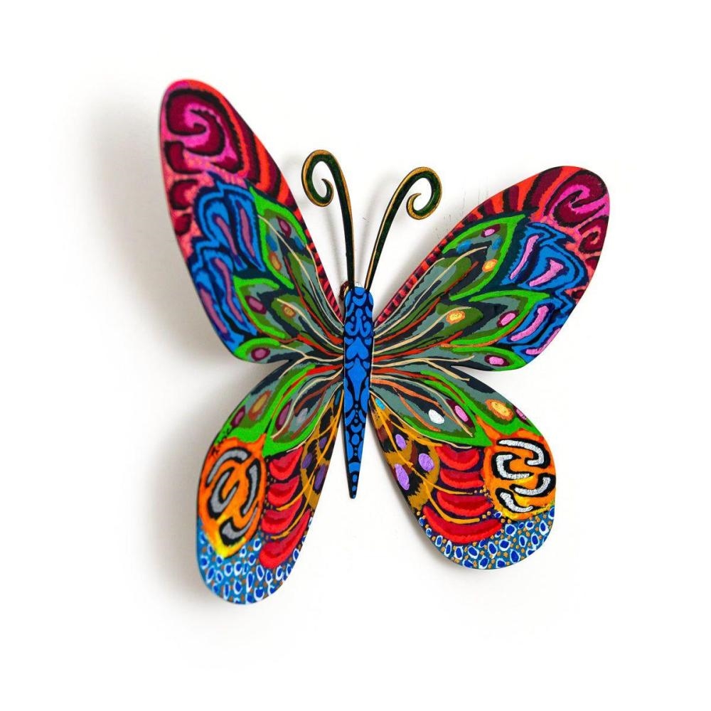 Artwork by Patricia Govezensky, Butterfly, Made of Original Painting On Cutout Steel