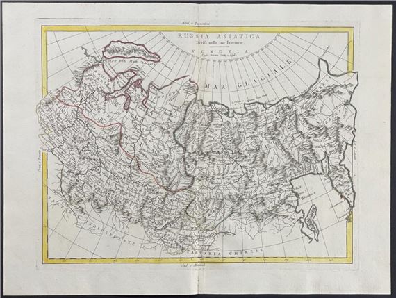 Map of Siberia, Tartary, Asia by Antonio Zatta, 1775-1785
