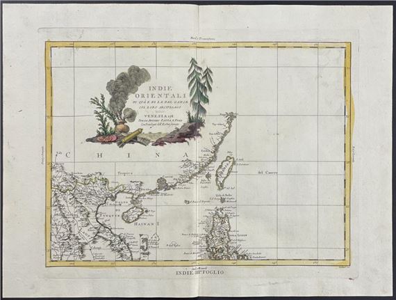 Map of Northern Philippines & Part of China by Antonio Zatta, 1775-1785