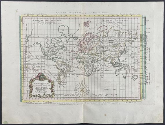 Map of the World by Antonio Zatta, 1775-1785