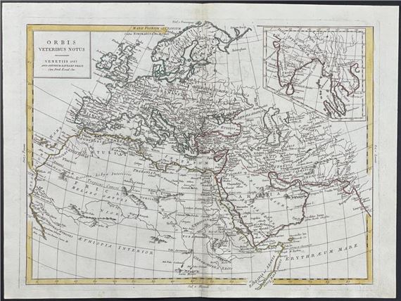 Map of parts of Europe, Africa, Asia by Antonio Zatta, 1775-1785