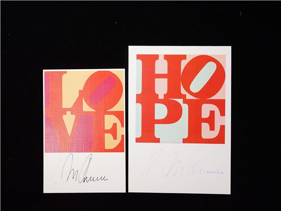 Love and Hope Postcards - Robert Indiana