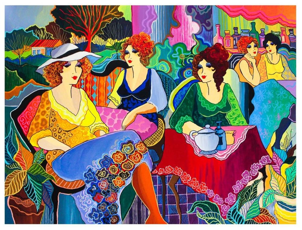 Artwork by Patricia Govezensky, With Friends, Made of Acrylic On Canvas