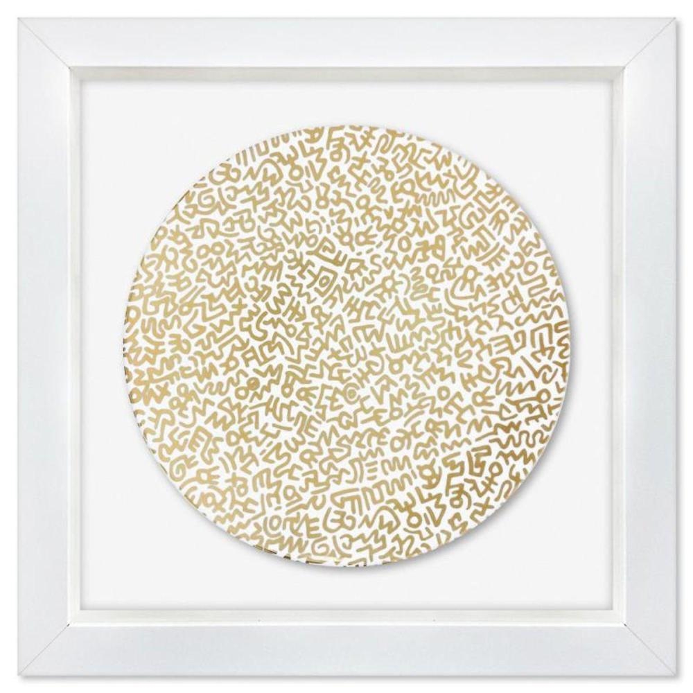 Artwork by Keith Haring, Gold Pattern, Made of Limoges Porcelain