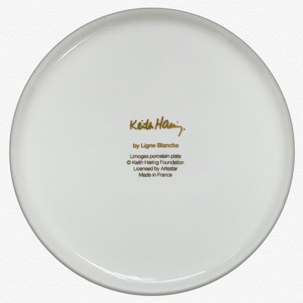 Artwork by Keith Haring, Gold Pattern, Made of Limoges Porcelain