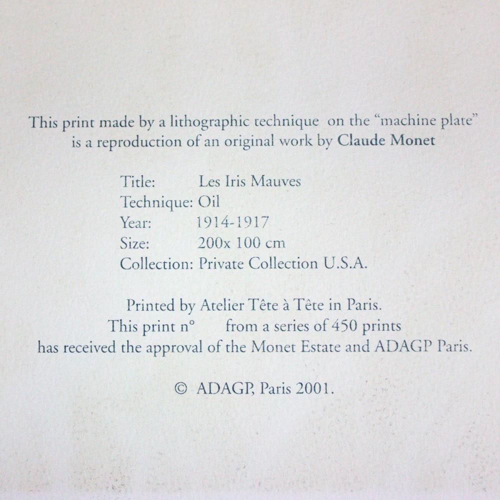 Artwork by Claude Monet, Iris, Made of Lithograph