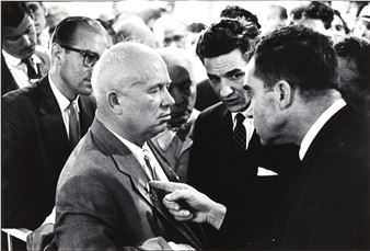 ELLIOTT ERWITT (1928–2023)
'The Kitchen Debate' (Nikita Khrushchev and Richard Nixon), Moscow 1959
