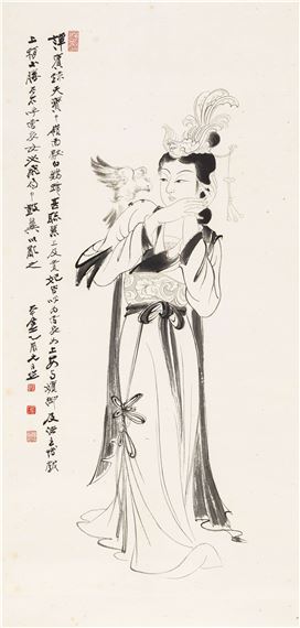 LADY IN SNOWSUIT - Zhang Daqian