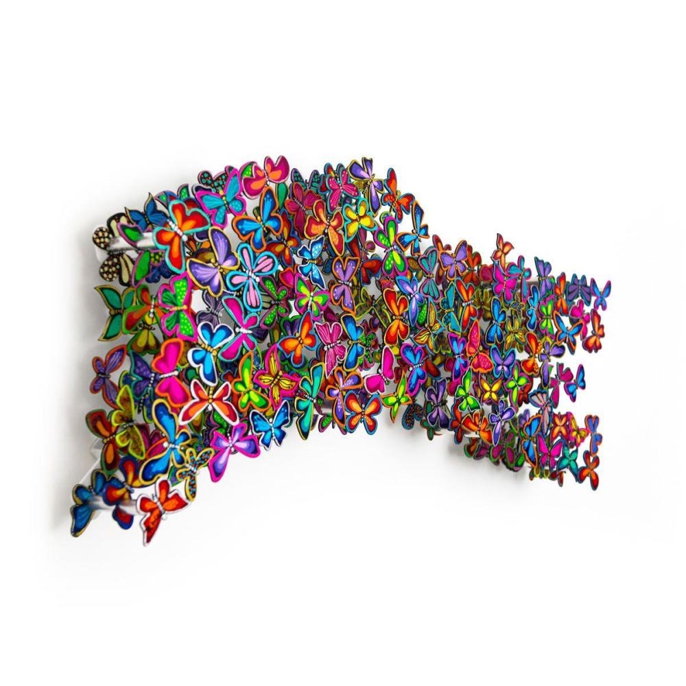 Artwork by Patricia Govezensky, L O V E, Made of Original Painting On Cutout Steel