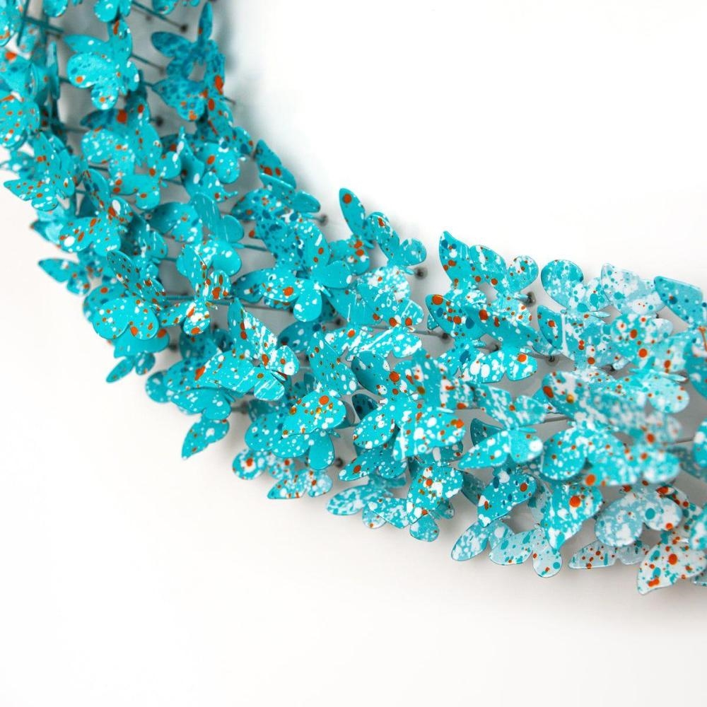 Artwork by Patricia Govezensky, Infinite Love, Made of Original 3D Metal Art On Wood