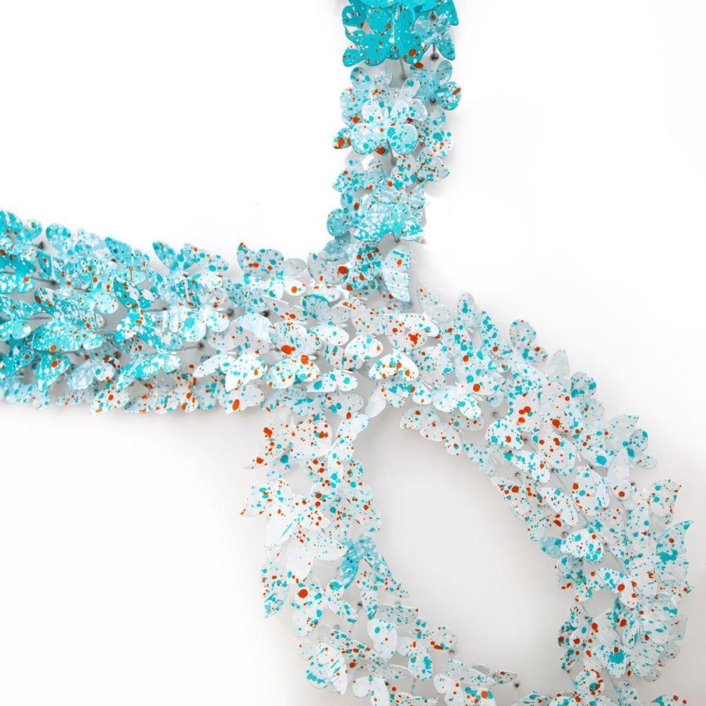 Artwork by Patricia Govezensky, Infinite Love, Made of Original 3D Metal Art On Wood