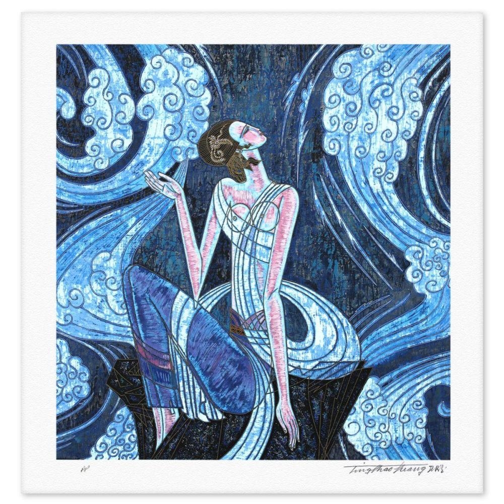 Artwork by Ting Kuang, Rhyme of Fountain, Made of Silkscreen