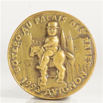 A bronze medallion - Fernando Botero