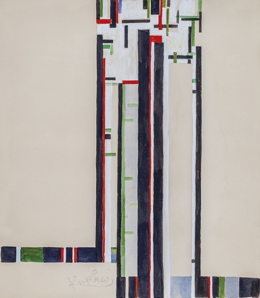 Artwork by František Kupka, Plans minuscules, Made of Kvaš, Akvarel A Tužka Na Papíře