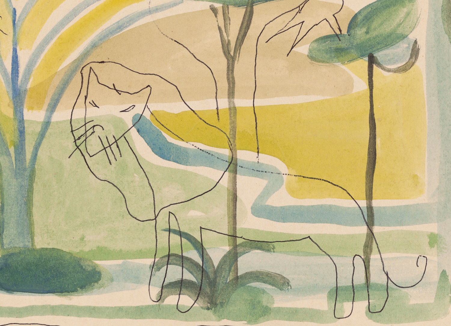 Maria Ritter | Exotic landscape with a lion | MutualArt