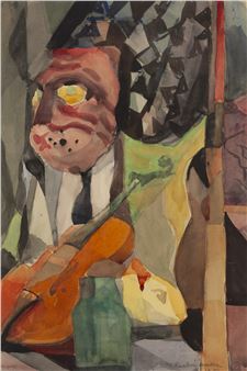 Composition with Violin and Mask