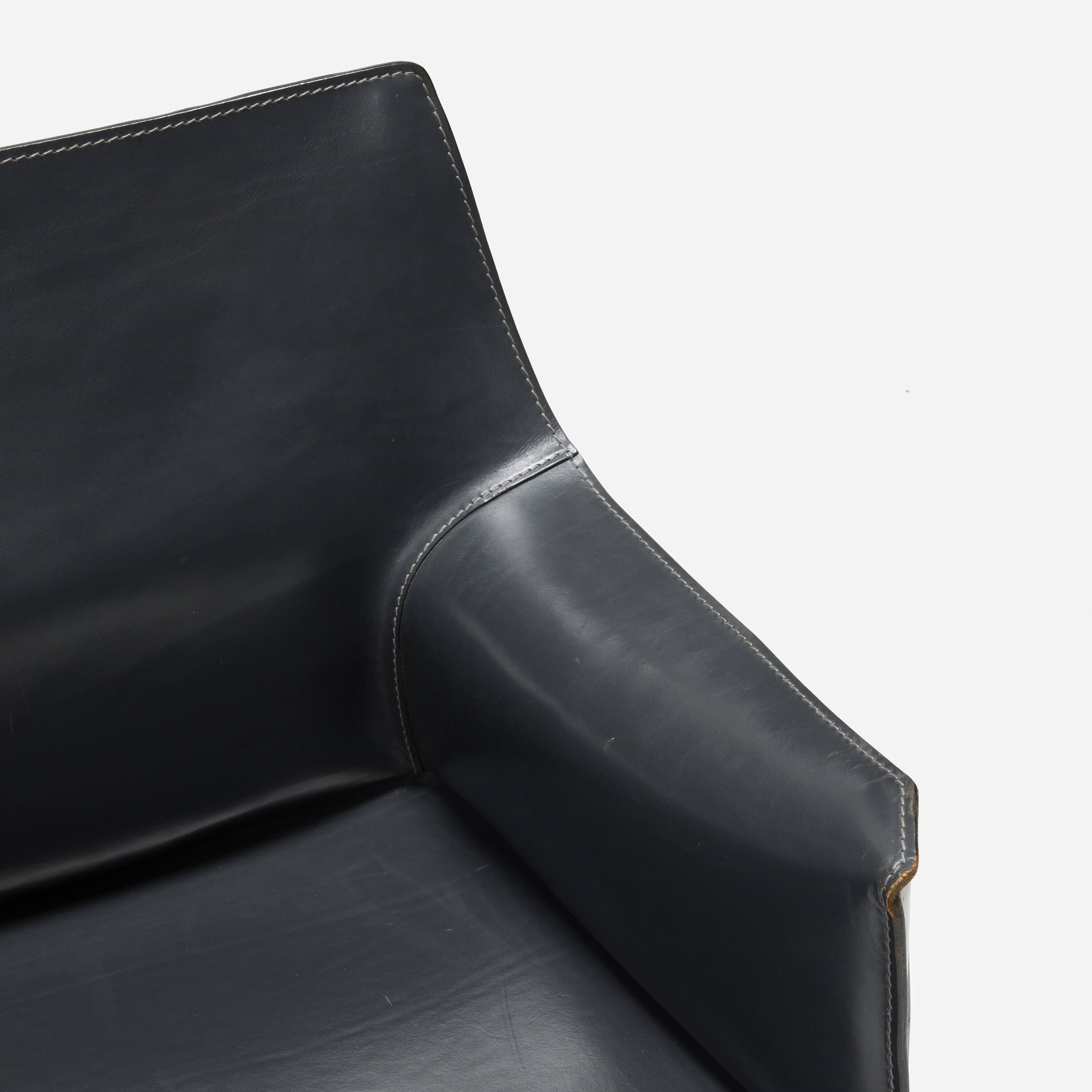 Artwork by Mario Bellini, Cab chairs, set of six, Made of leather over enameled steel, plastic