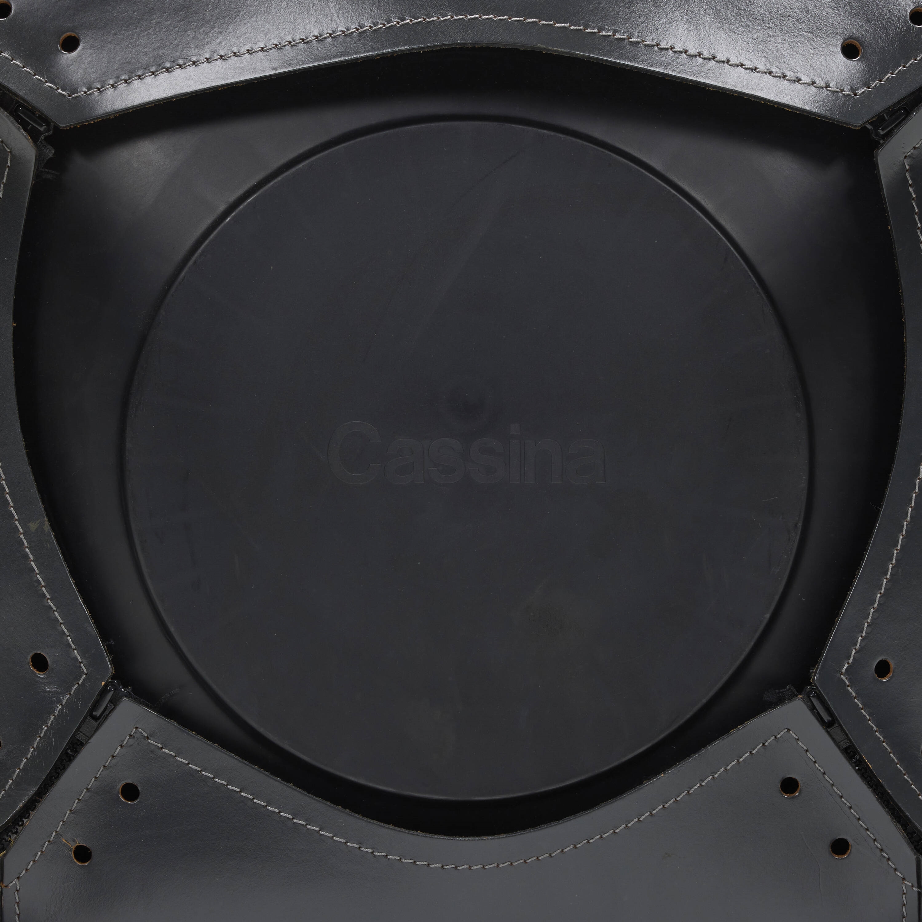 Artwork by Mario Bellini, Cab chairs, set of six, Made of leather over enameled steel, plastic