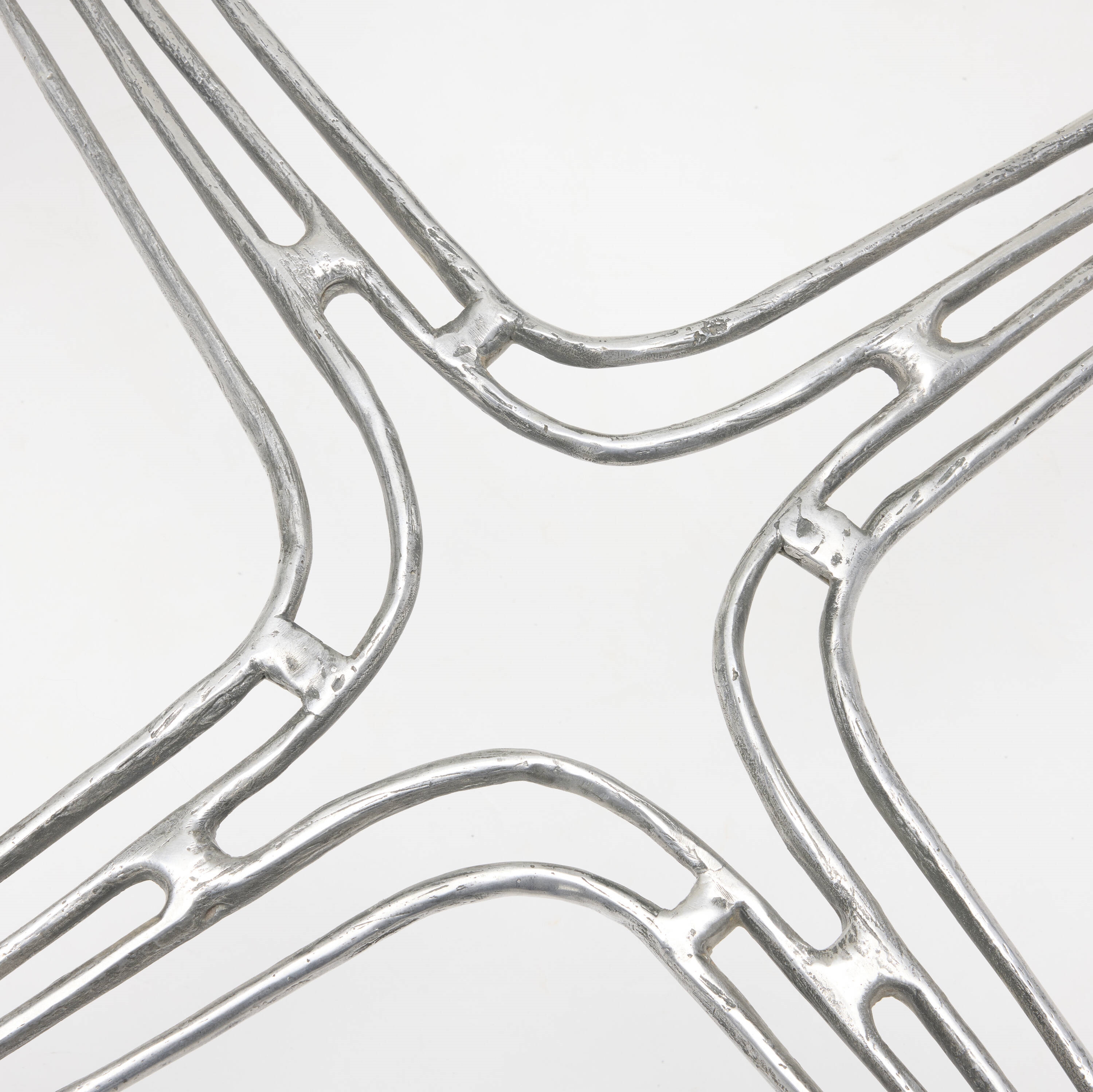 Artwork by Arthur Court, Saguaro table, Made of cast aluminum, glass