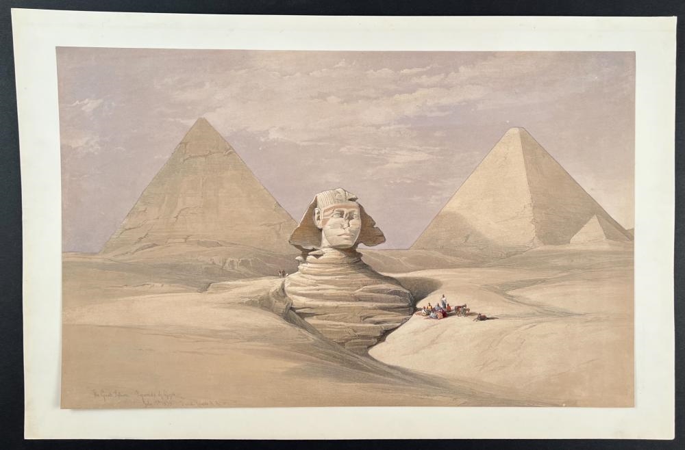 David Roberts | The Great Sphinx, Pyramids of Geezeh (1842 - 1849 ...